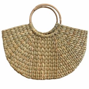 Zara Straw Bag With Rounded Handles